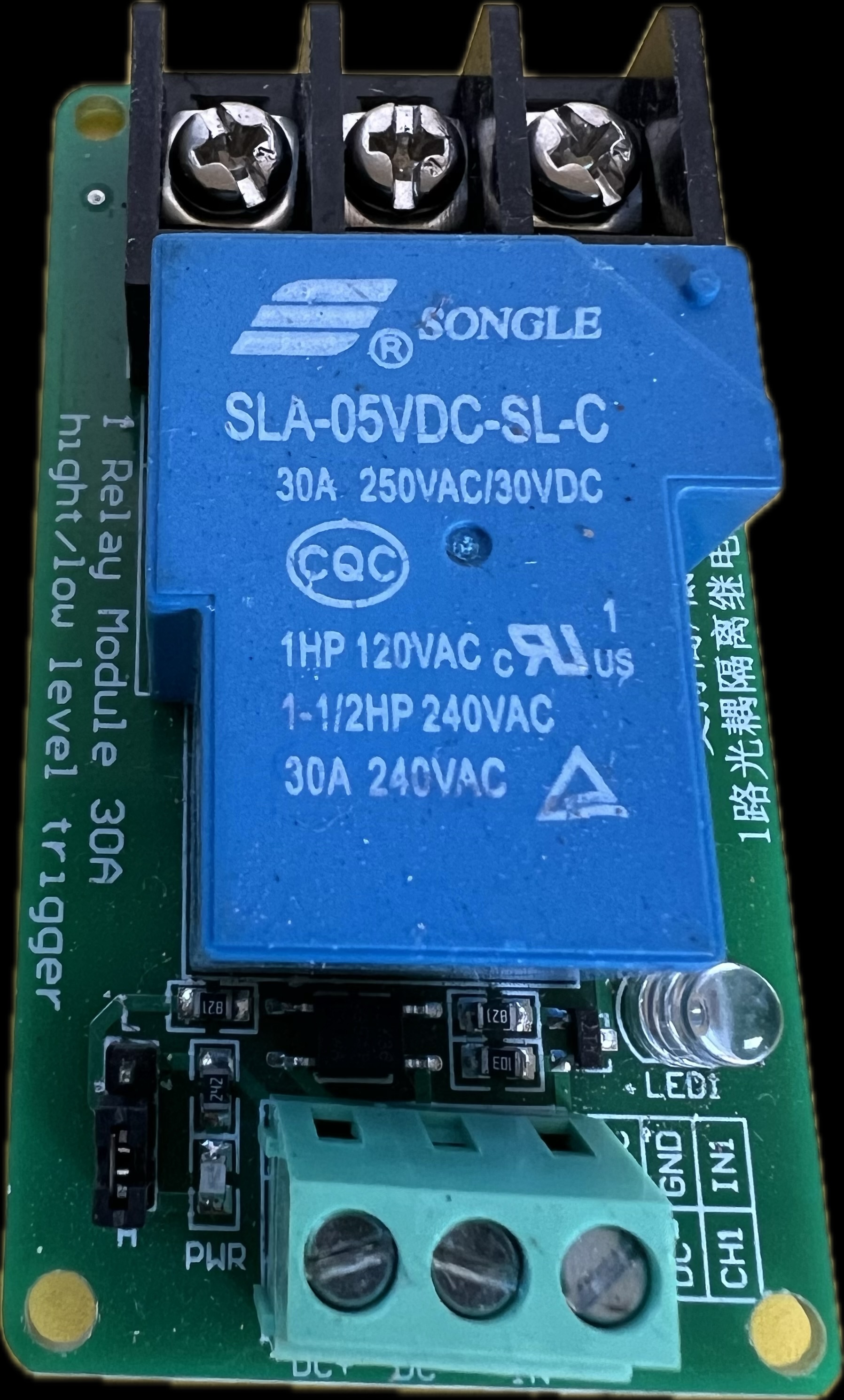 1 channel 30 Amp Relay